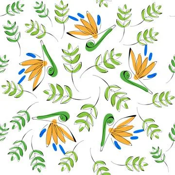 Sea shells doodles handdrawn pattern Stockillustratie