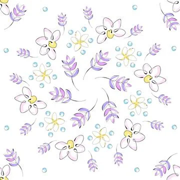 Sea shells doodles handdrawn pattern Stockillustratie