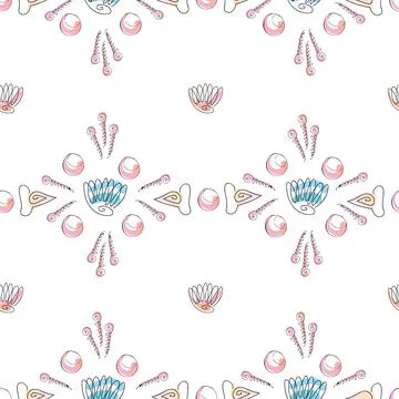 Sea shells doodles 스톡 일러스트