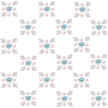 Sea shells doodles 스톡 일러스트