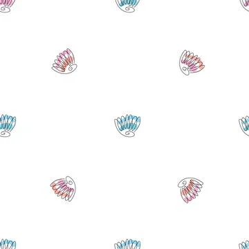 Sea shells doodles Illustrazione stock