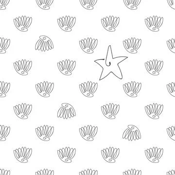 Sea shells doodles 스톡 일러스트