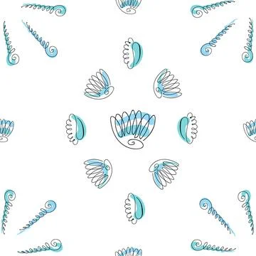 Sea shells doodles 스톡 일러스트