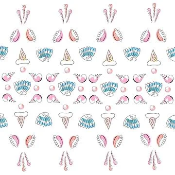 Sea shells doodles 스톡 일러스트