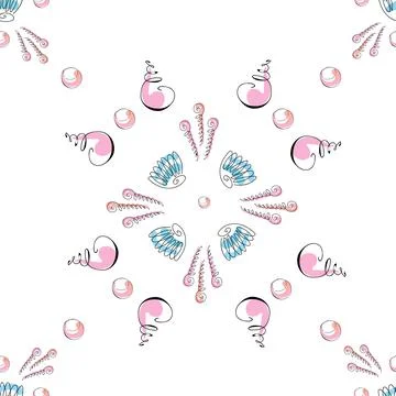 Sea shells doodles 스톡 일러스트