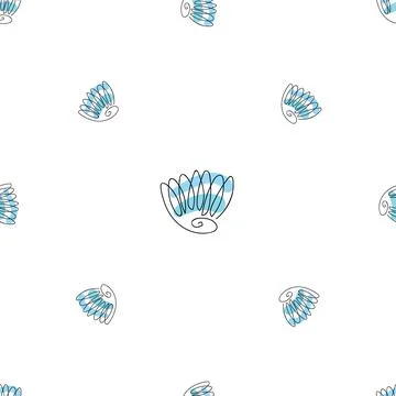 Sea shells doodles Illustrazione stock