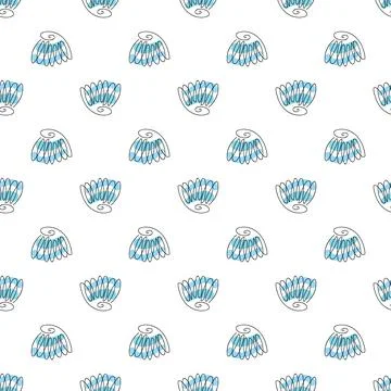 Sea shells doodles Illustrazione stock