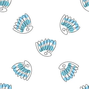 Sea shells doodles Illustrazione stock