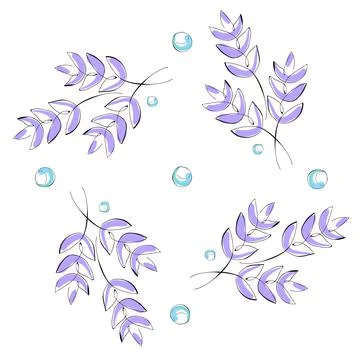 Sea shells doodles 스톡 일러스트