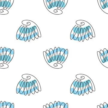 Sea shells doodles 스톡 일러스트