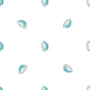 Sea shells doodles 스톡 일러스트