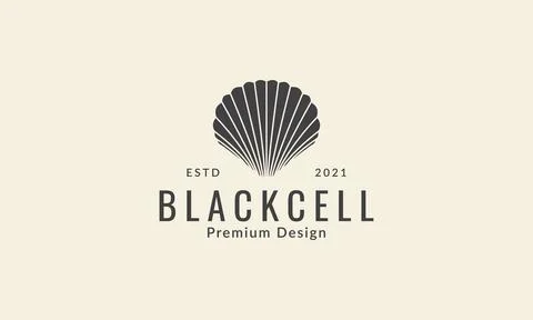 Sea shells silhouette simple logo symbol icon vector graphic design illustr.. Stock Illustration