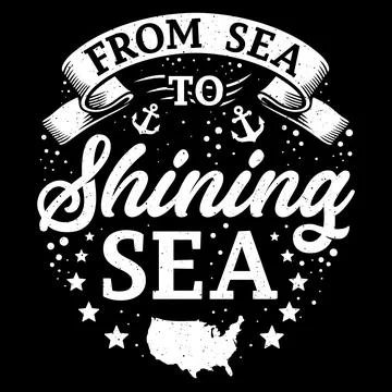 From Sea To Shining Sea Stock Illustration