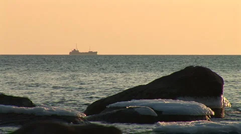 Sea ship Stock Footage 1644424