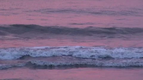Sea shore after sunset Stock Footage 8955807