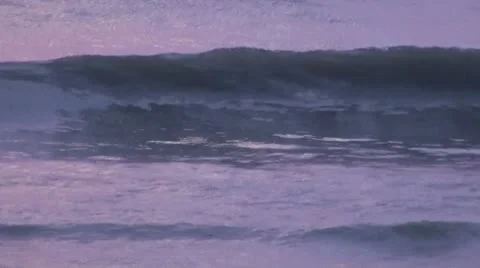 Sea shore after sunset Stock Footage 8960170