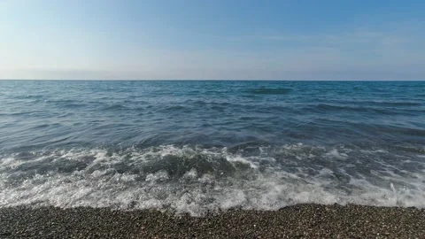Sea shore. Beach. Small waves Stock Footage 220029610