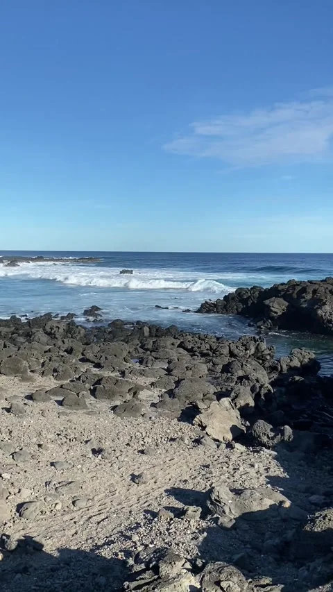 Sea shore in Easter Island Video stock 342842139