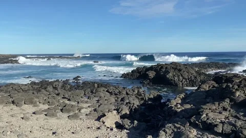 Sea shore in Easter Island Video stock 342842142