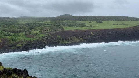Sea shore in Easter Island Video stock 342842211