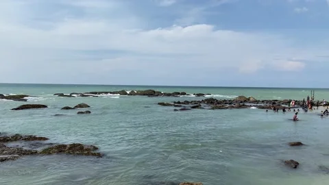 Sea shore at evening Stock Footage 164871600