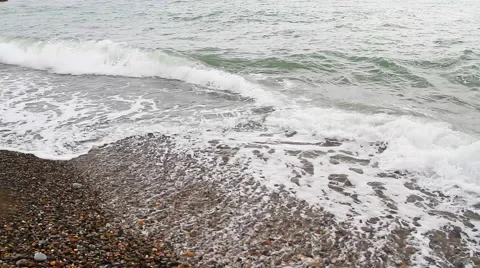 Sea shore with waves from Stock Footage 52893814