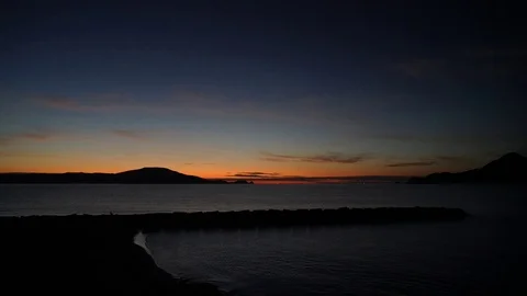 Sea side evening time lapse ,4k Stock Footage 114798561