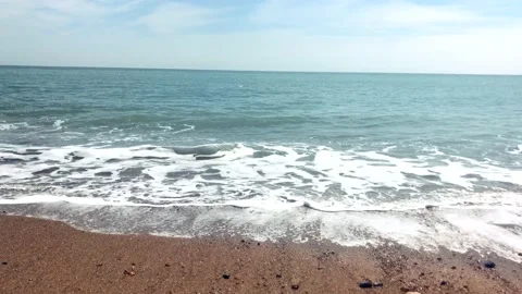 Sea side, waves at the beach, 스톡 동영상 155251031
