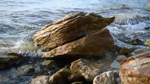 Sea Side waves Stock Footage 158896384