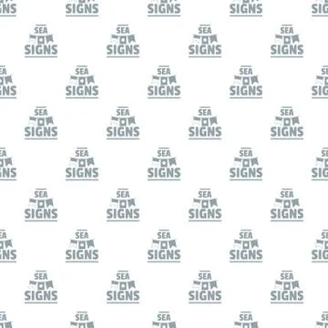 Sea signs pattern vector seamless Stockillustratie