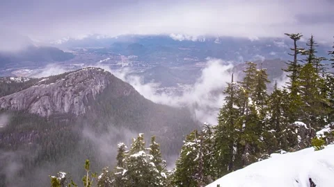 Sea to Sky Gondola Summit Timelapse Squamish British Columbia Stock Footage
