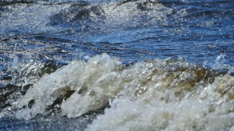 Sea slow waves background Stock Footage 232111213