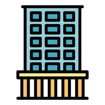 Sea small villa icon vector flat Ilustración de archivo