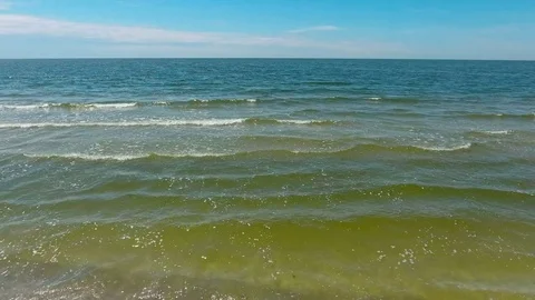 Sea space. sea, small waves. no people and ships. Stock Footage 82220310