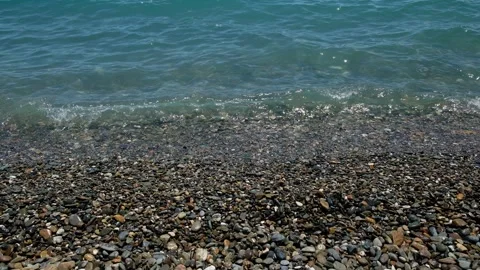 Sea splashes, waves with foam. Water waves surface Stock Footage 242589331