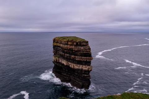 Sea stack at Downpatrick's head, Co Donegal. Ireland. Stock Photos