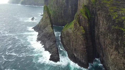 Sea stack in Faroe Island Stock Footage 288039830