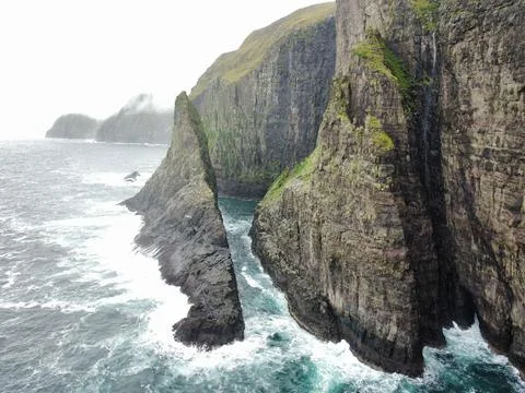 Sea stack in Faroe Island Foto stock