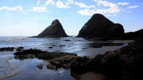 A sea stack at Hecita Head #2 Stock Photos