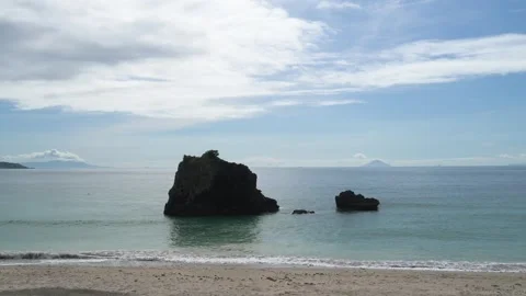 Sea stack in the water, Izu Peninsula Stock Footage 340241805