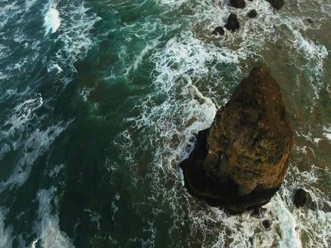 Sea Stacks at Cannon Beach, Oregon - 04 Stock Footage 80680802