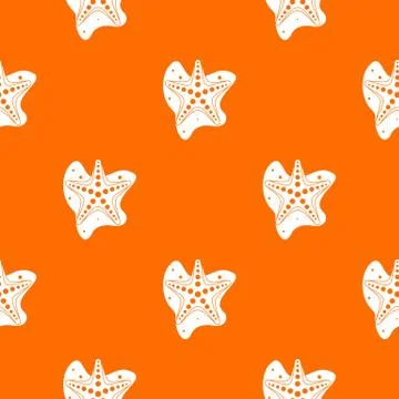 Sea star pattern seamless Stock Illustration