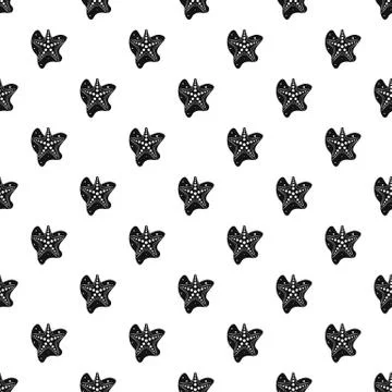 Sea star pattern vector Illustrazione stock