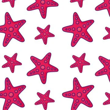 Sea starfish pattern background vector illustration Stock Illustration