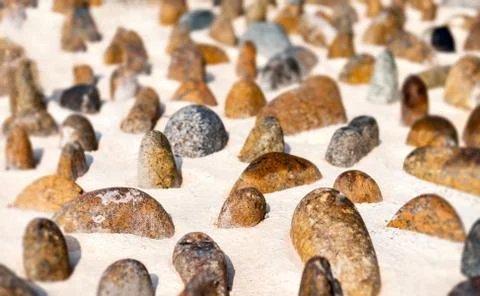 Sea stones background Foto stock