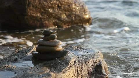Sea ​​stones Stock Footage 12035009