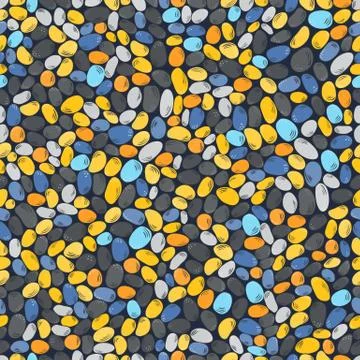 Sea stones.Seamless pattern Stock Illustration