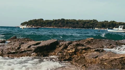 SEA storm Croatia Stock Footage 209225824