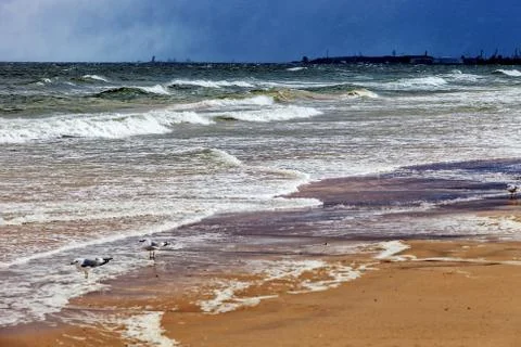 Sea in a storm Stock Photos