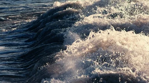 Sea storm waves in SlowMotion Stock-Footage 87269670